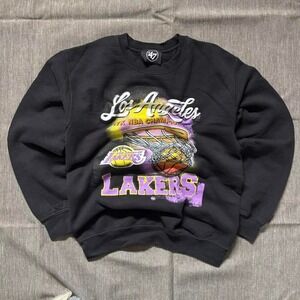 Black and purple Los Angeles Lakers crewneck sweatshirt - S